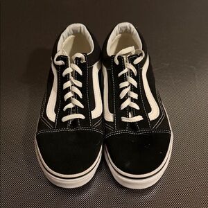 Vans Black and White Canvas Sneakers